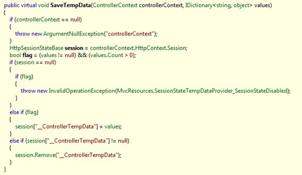 SaveTempData method definition